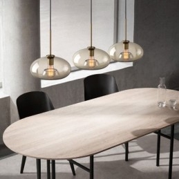 Klassisk Klyngeformet Anhengslampe I Glass Med 3 Lys, Kafé