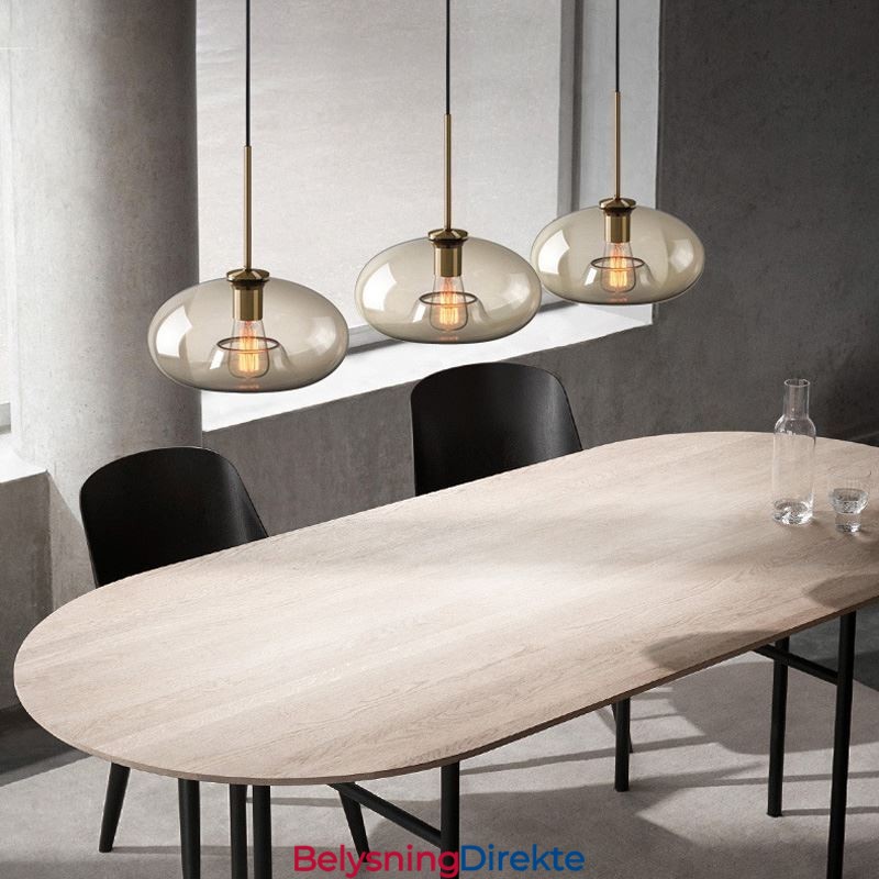 Klassisk Klyngeformet Anhengslampe I Glass Med 3 Lys, Kafé