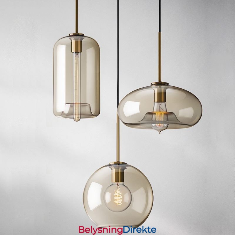 Klassisk Klyngeformet Anhengslampe I Glass Med 3 Lys, Kafé