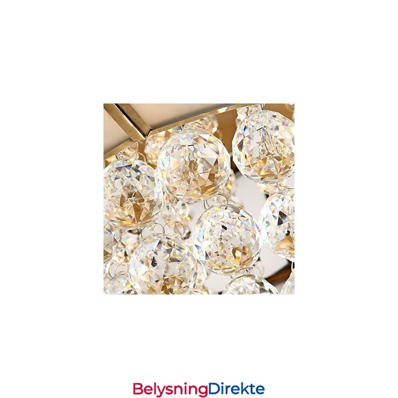 Tradisjonell Klassisk Rustikk Hytte Krystall Messing Metall Innfelt