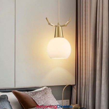 Moderne Enkel Kobber Pendellampe Gevir Hengende Lampe