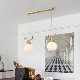 Moderne Enkel Kobber Pendellampe Gevir Hengende Lampe