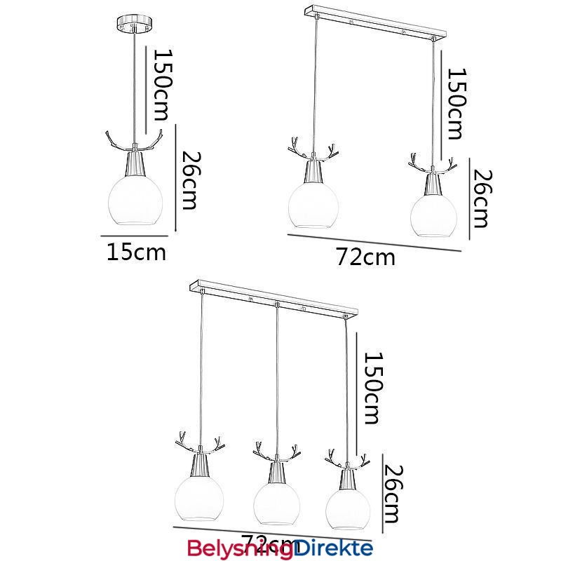 Moderne Enkel Kobber Pendellampe Gevir Hengende Lampe