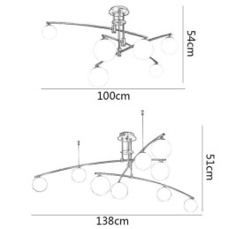 Magic Bean Lysekrone I Glass Anhengslampe