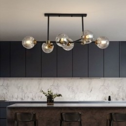 Moderne Glasstaklampe Med 6 Lys, Magic Bean-Lampe