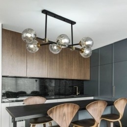 Moderne Glasstaklampe Med 6 Lys, Magic Bean-Lampe