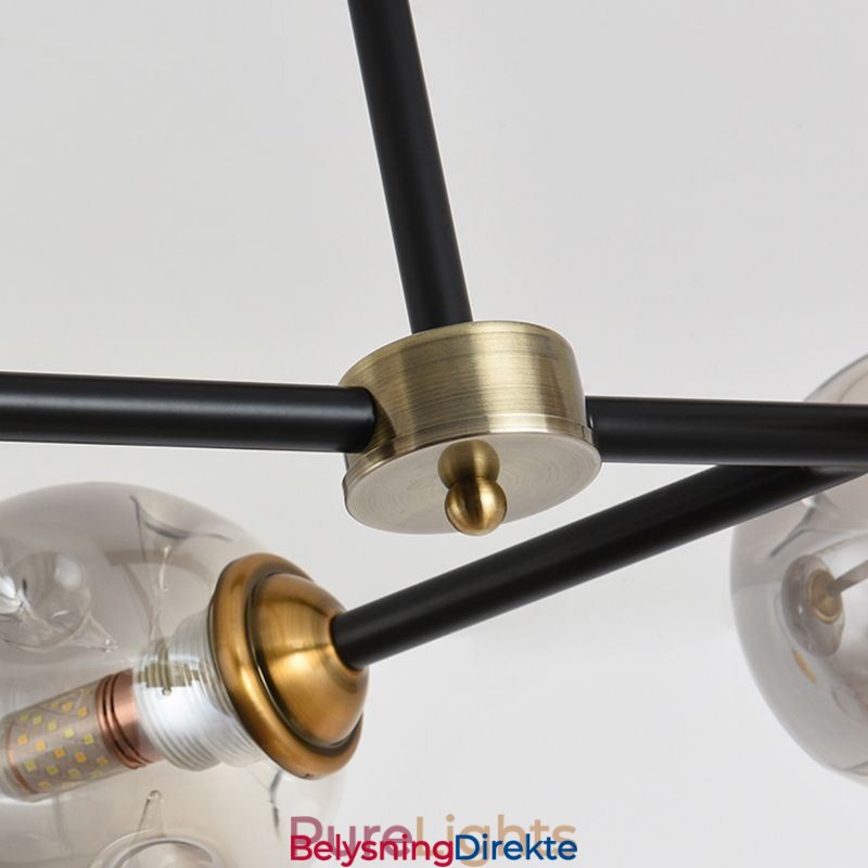 Moderne Glasstaklampe Med 6 Lys, Magic Bean-Lampe