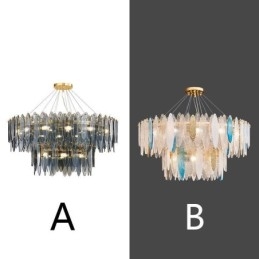 Moderne Rund Glassanhengslampe Elegant Glasslysekrone