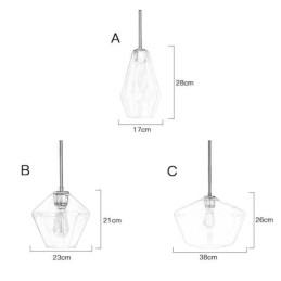 Moderne Enkel Glass Pendellampe