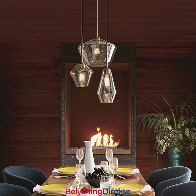 Moderne Enkel Glass Pendellampe