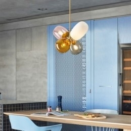 Nordisk Unik Pendellampe Farget Glass Prinsesseballonglampe For Barn