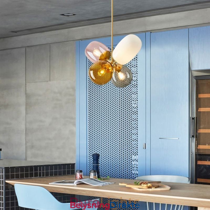 Nordisk Unik Pendellampe Farget Glass Prinsesseballonglampe For Barn