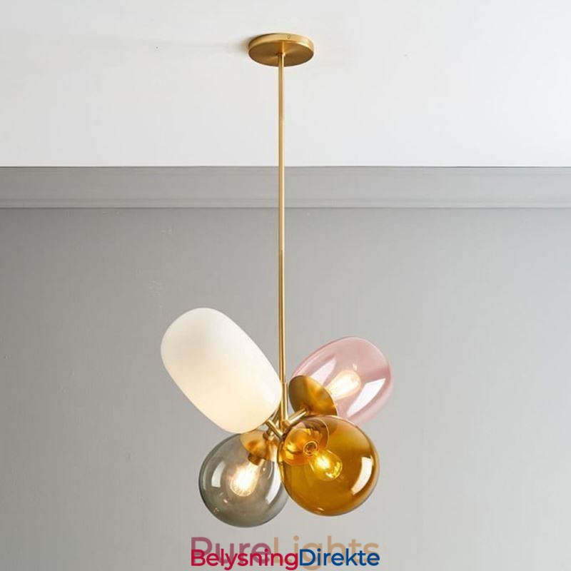 Nordisk Unik Pendellampe Farget Glass Prinsesseballonglampe For Barn