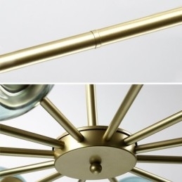 Nordisk Glassanhengslampe I Magisk Bønneform, Lysekronebelysning