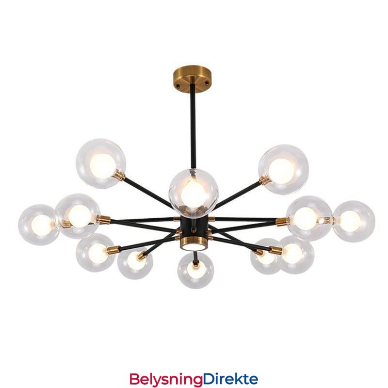 Nordisk Glass Pendellampe Melkehvit Rund Lampe Lysekronebelysning