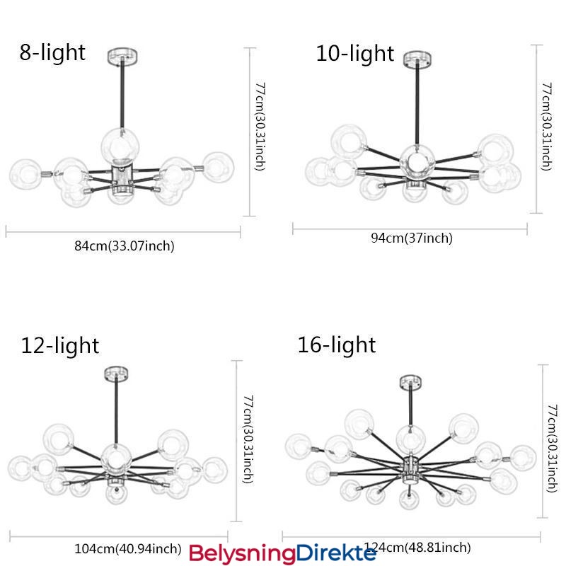 Nordisk Glass Pendellampe Melkehvit Rund Lampe Lysekronebelysning
