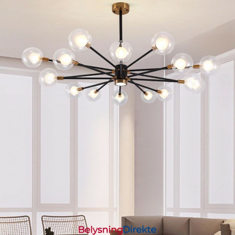 Nordisk Glass Pendellampe Melkehvit Rund Lampe Lysekronebelysning