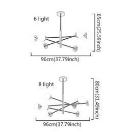 Nordisk Glassanhengslampe I Magisk Bønneform, Lysekronebelysningslampe