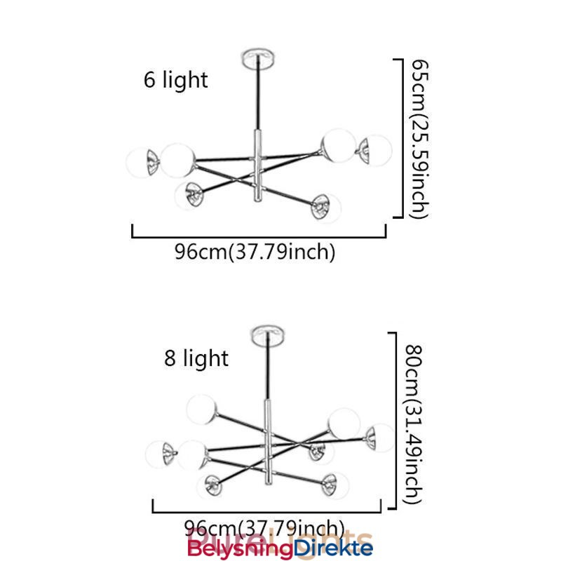 Nordisk Glassanhengslampe I Magisk Bønneform, Lysekronebelysningslampe