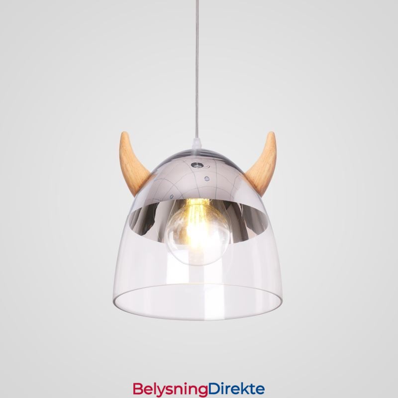 Klassisk Glass Pendellampe Trehornlampe Kreativ Belysning