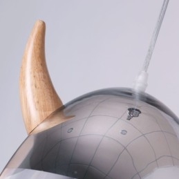 Klassisk Glass Pendellampe Trehornlampe Kreativ Belysning