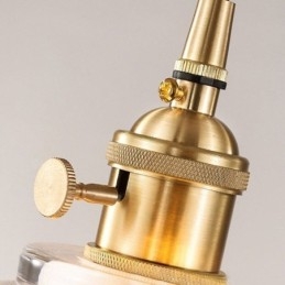 Jelly Jar Pendellampe I Klart, Ribbet Glass Med Vribryter