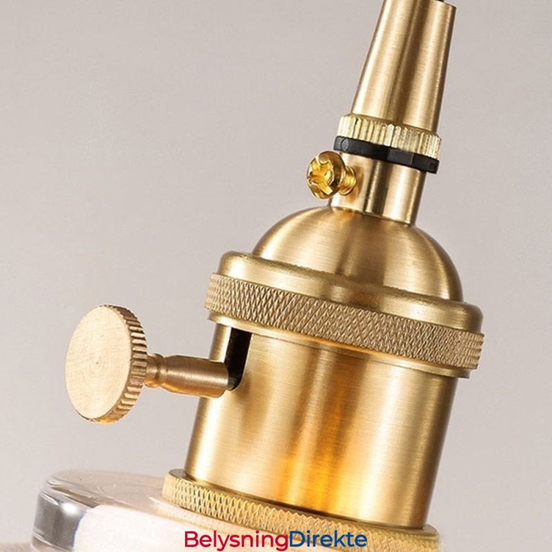 Jelly Jar Pendellampe I Klart, Ribbet Glass Med Vribryter