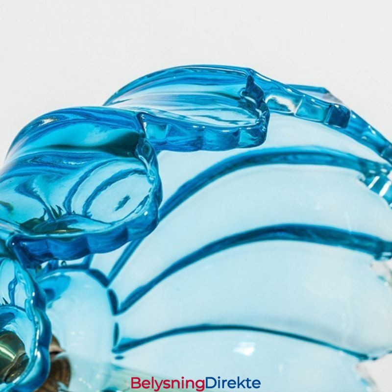 Moderne Retro Glassanhengslampe Med Blomsterskjerm Og Vribryter