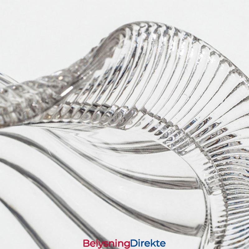 Vintage Fargerik Ribbet Glass Pendellampe Blomsterskjermlampe Med Vribryter