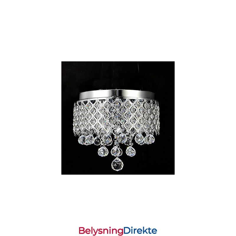 Tradisjonell Klassisk Krystallkrom Metall Innfelt Montering