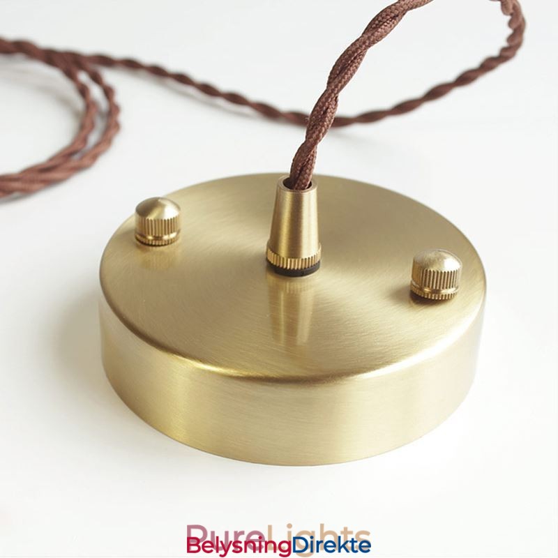 Klar, Ribbet Glass Pendellampe Blomsterformet Lampe Med Vribryter