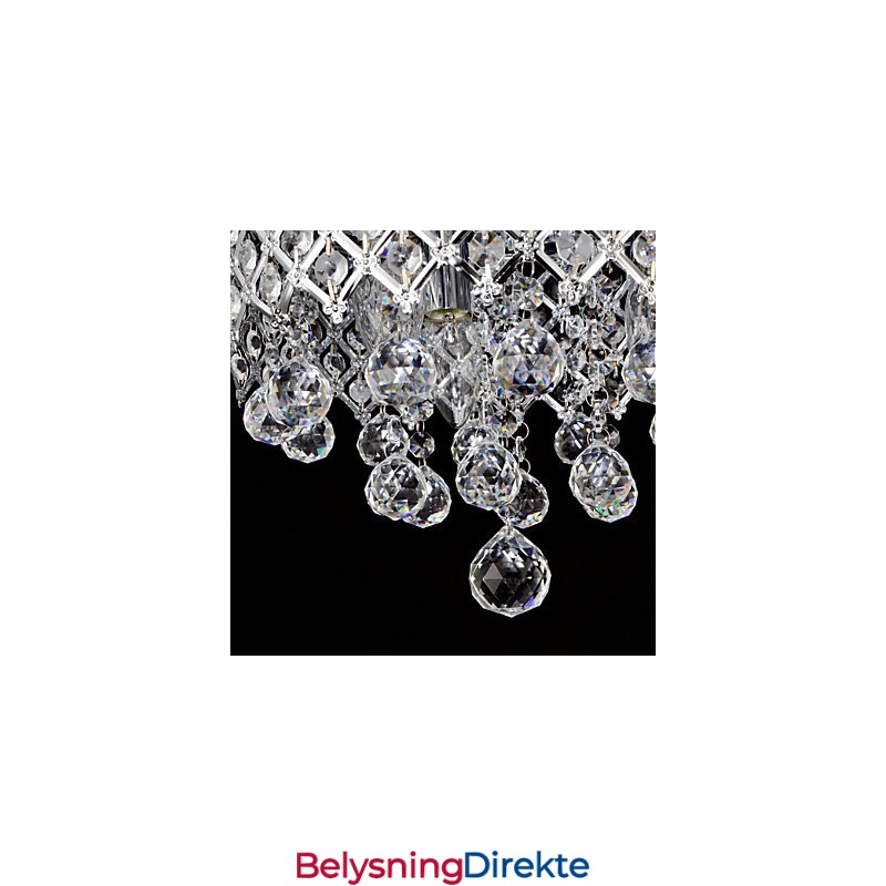 Tradisjonell Klassisk Krystallkrom Metall Innfelt Montering