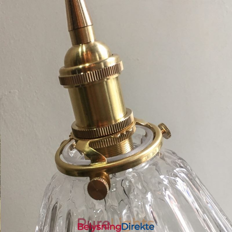 Klar Diamantformet Glasspendellampe