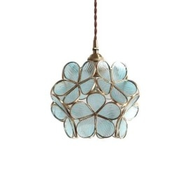 Nordisk Kreativ Pendellampe I Glass, Hjembelysning, Kronbladformet Lampe, Nattbordslampe