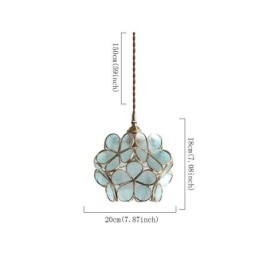 Nordisk Kreativ Pendellampe I Glass, Hjembelysning, Kronbladformet Lampe, Nattbordslampe