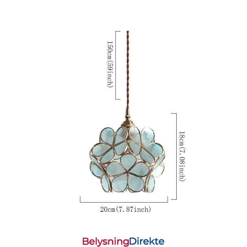 Nordisk Kreativ Pendellampe I Glass, Hjembelysning, Kronbladformet Lampe, Nattbordslampe