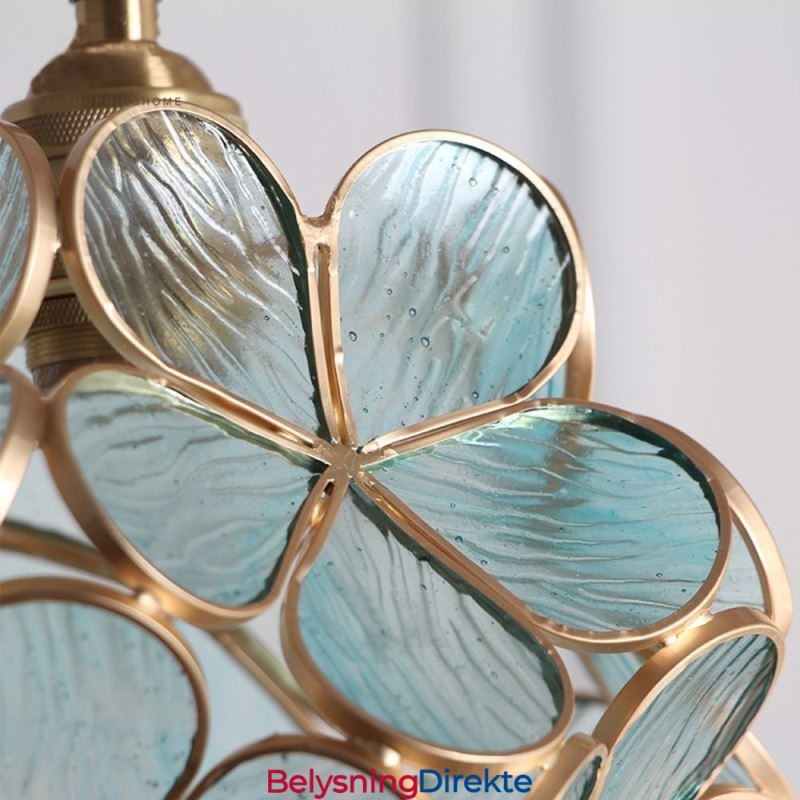 Nordisk Kreativ Pendellampe I Glass, Hjembelysning, Kronbladformet Lampe, Nattbordslampe