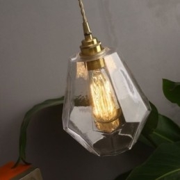 Nordisk Retro Pendellampe Messing Glass Hjembelysning Tårnformet Lampe Lampe