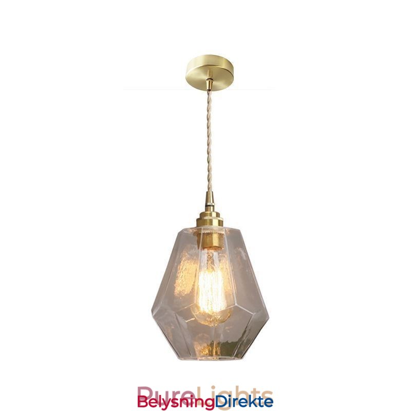 Nordisk Retro Pendellampe Messing Glass Hjembelysning Tårnformet Lampe Lampe