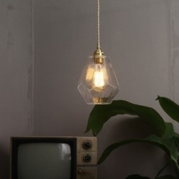 Nordisk Retro Pendellampe Messing Glass Hjembelysning Tårnformet Lampe Lampe