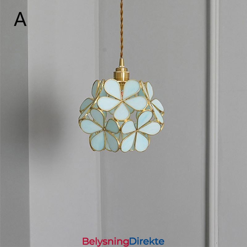 Nordisk Kreativ Pendellampe I Glass, Hjembelysning, Kronbladformet Lampe