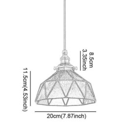 Geometrisk Anhengslampe I Farget Glass