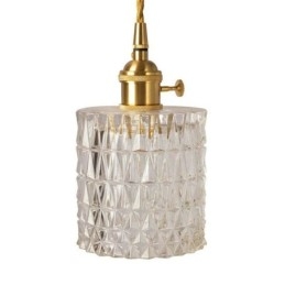 Jelly Jar-Lampe I Ribbet Glass Med Pendellampe