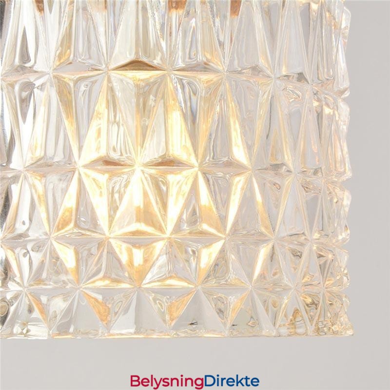 Jelly Jar-Lampe I Ribbet Glass Med Pendellampe