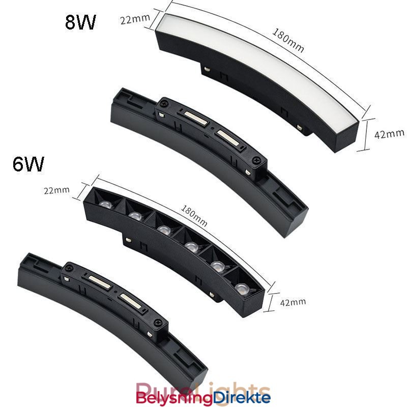 Sirkulær Skinnelampe Magnetisk Innfelt Spotlight Dekorativ Lampe 100 Cm