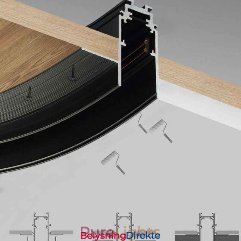 Sirkulær Magnetisk Skinnelampe Innfelt Spotlight Dekorativ Lampe 80 Cm