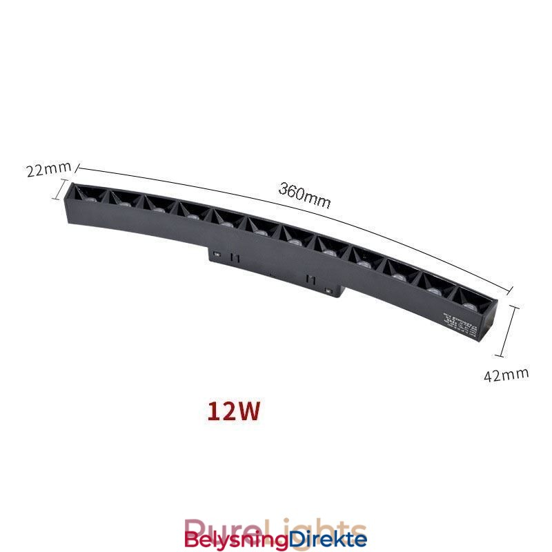 Sirkulær Magnetisk Skinnelampe Innfelt Spotlight Dekorativ Lampe 80 Cm