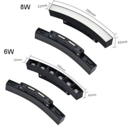 Sirkulær Skinnelampe Magnetisk Innfelt Spotlight Dekorativ Lampe 60 Cm