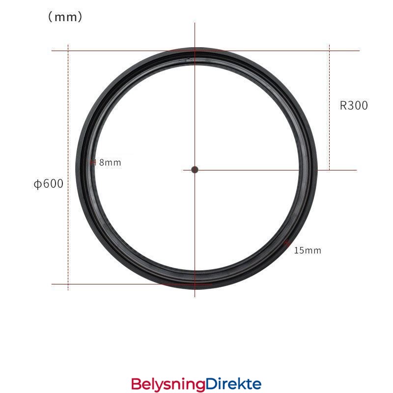 Sirkulær Skinnelampe Magnetisk Innfelt Spotlight Dekorativ Lampe 60 Cm
