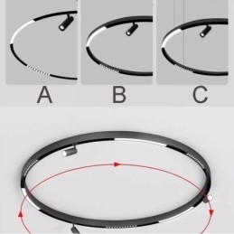 Innfelte Skinnebelysningsskinner Runde Magnetiske Aluminiums Skinnestrimler